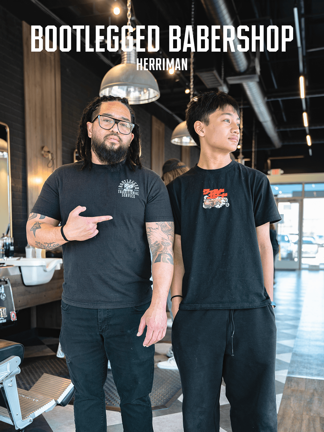 Emery, barber at Bootlegged Barber