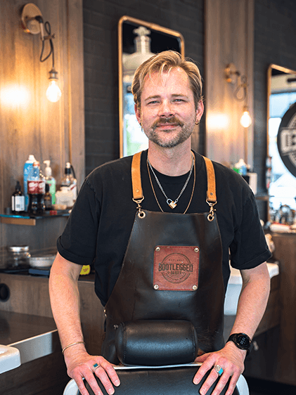 Joseph Childs, barber at Bootlegged Barber