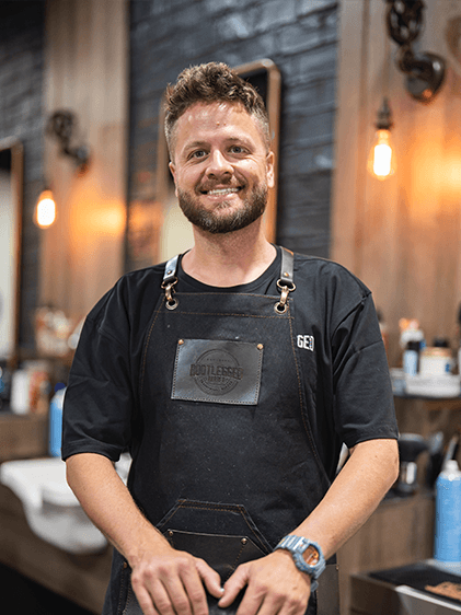 Kyle Bladen, barber at Bootlegged Barber