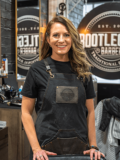 Lexi, barber at Bootlegged Barber
