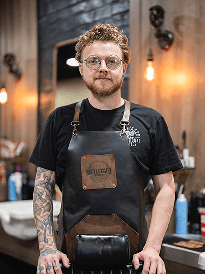 M. Harrison Gardner, barber at Bootlegged Barber